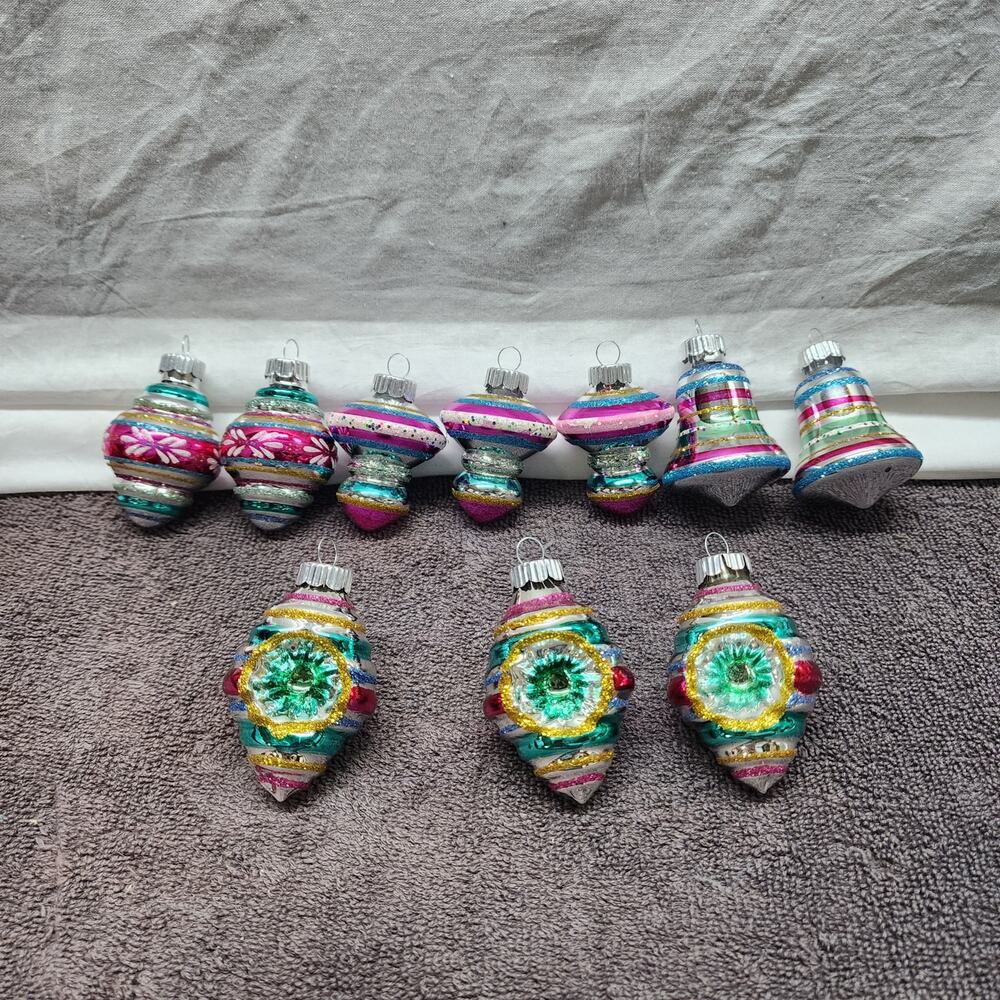 10 Christopher Radko small Various Shiny Bright Christmas Ornaments b34